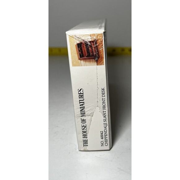 The House of Miniatures Kit 40042 Chippendale Slant Front Desk NEW SEALED Vtg - Picture 2 of 10